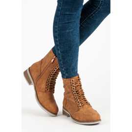 Bello Star Openwork boots for spring brown 1