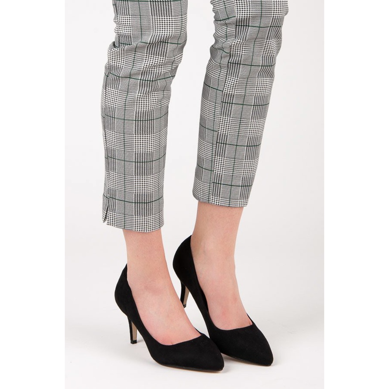 Suede Pumps On High Heels black 1