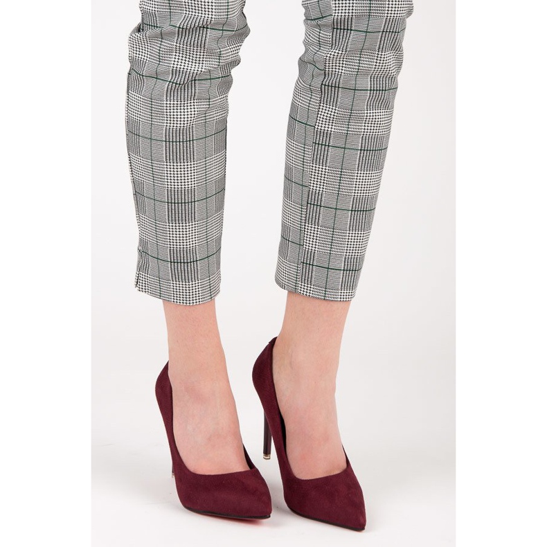 Maroon high heels red 1