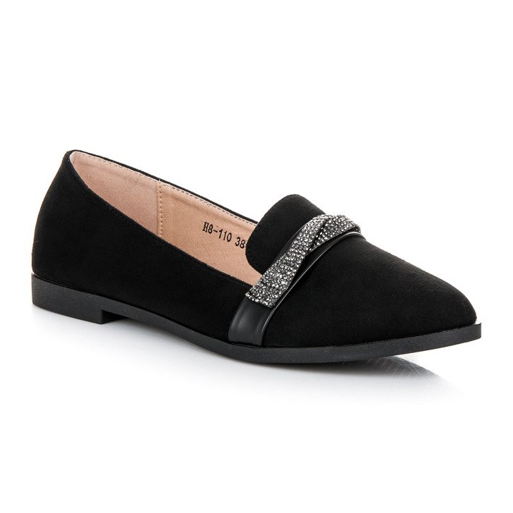Bestelle Suede shoes with crystals black 1