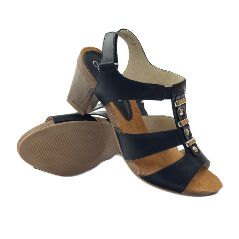Women's sandals with Velcro Caprice black 3