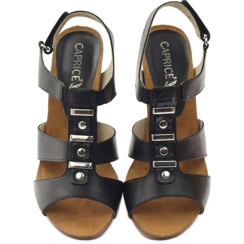 Women's sandals with Velcro Caprice black 4