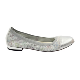 Women's ballerinas elastic Gamis 1402 gray grey multicolored 1