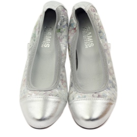 Women's ballerinas elastic Gamis 1402 gray grey multicolored 5