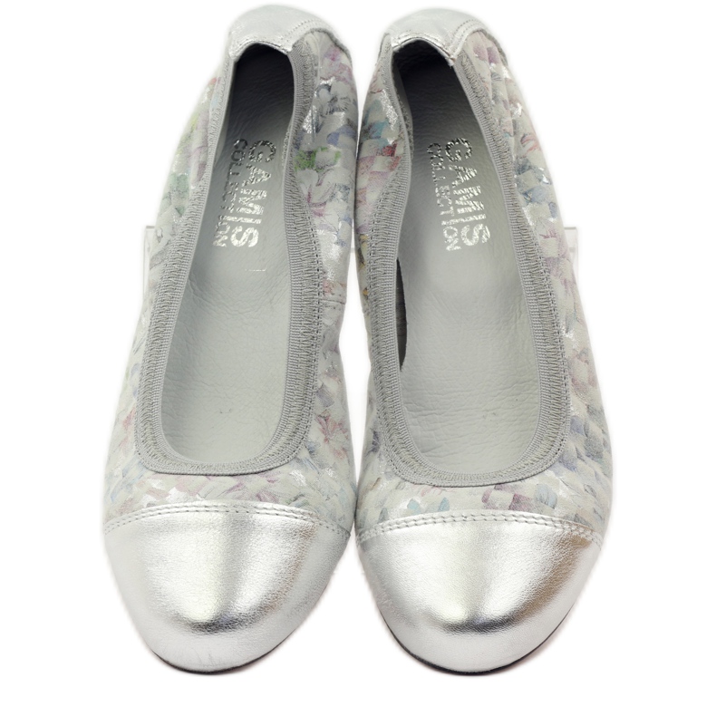 Women's ballerinas elastic Gamis 1402 gray grey multicolored 5