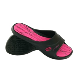 Rider 82214 gel pool slippers black pink 3