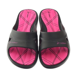 Rider 82214 gel pool slippers black pink 4