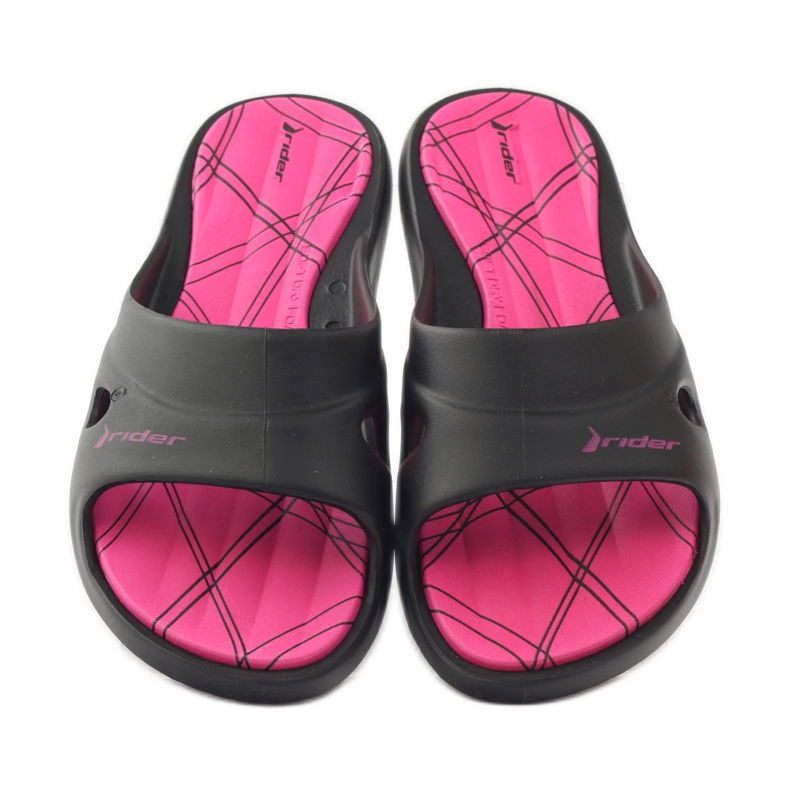 Rider 82214 gel pool slippers black pink 4