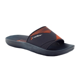 Rider navy blue leisure men's slippers orange 1 Rider navy blue leisure men's slippers orange 1