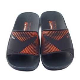 Rider navy blue leisure men's slippers orange 4 Rider navy blue leisure men's slippers orange 4