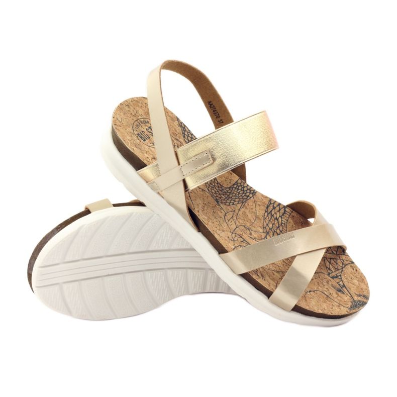 Women's sandals cork Big Star 274370 yellow 3
