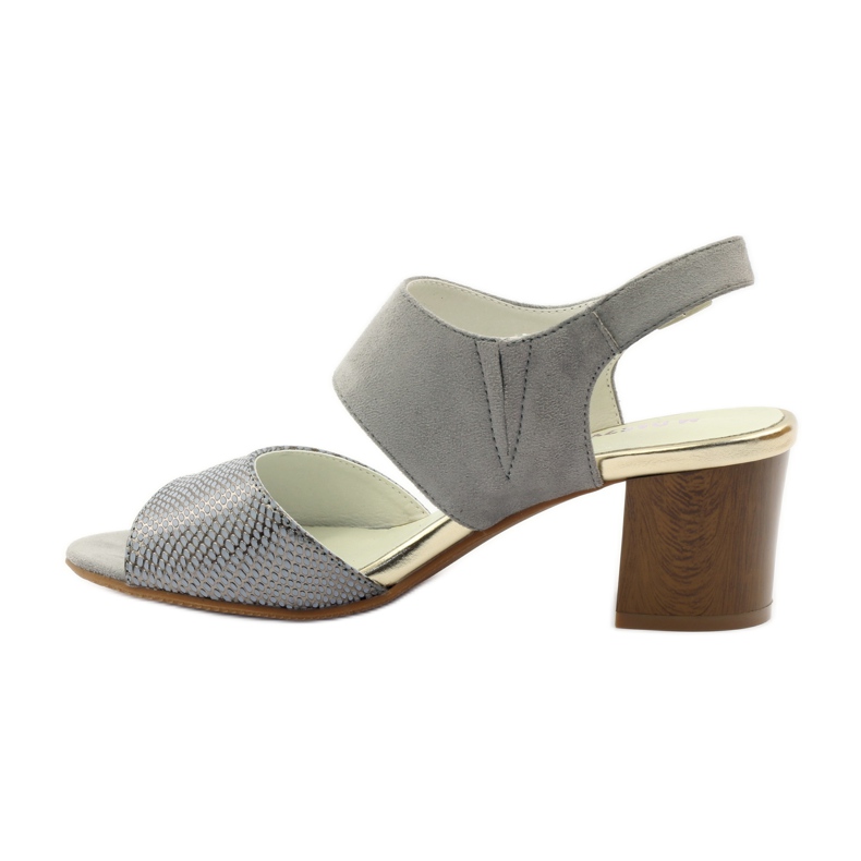 M.Daszyński Leather sandals Daszyński gray grey 2