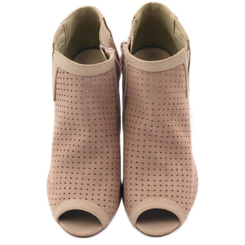 M.Daszyński Openwork boots with a Daszyński leather insert pink 4