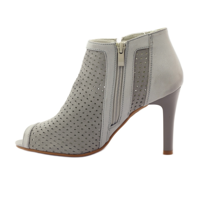 M.Daszyński Openwork boots with a Daszyński leather insert grey 2