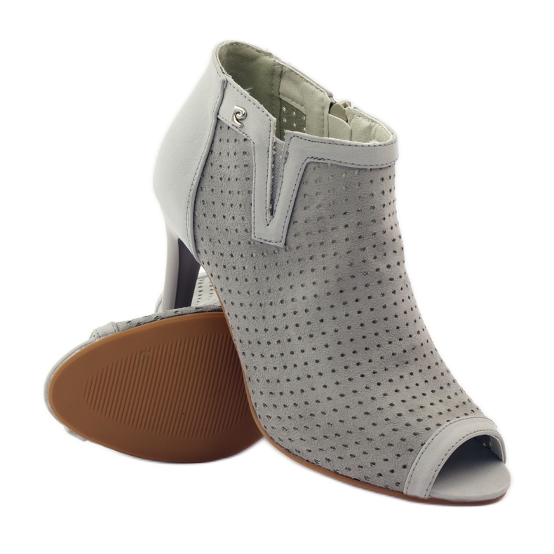 M.Daszyński Openwork boots with a Daszyński leather insert grey 3