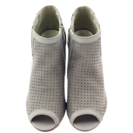 M.Daszyński Openwork boots with a Daszyński leather insert grey 4