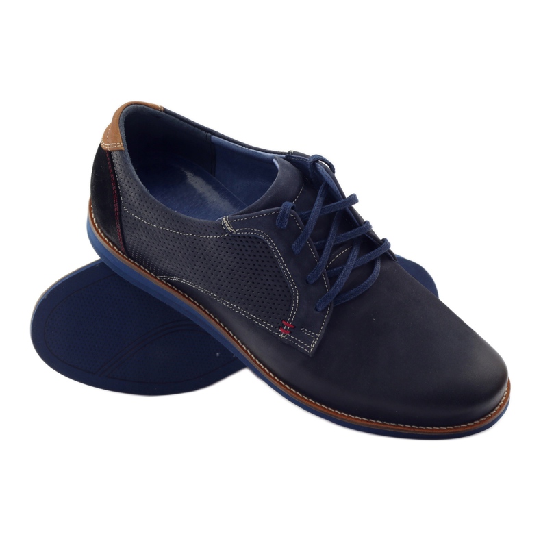 Casual men's shoe Nikopol 1657 navy blue 3
