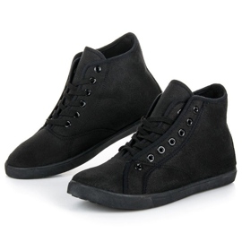 Black high-top sneakers 1