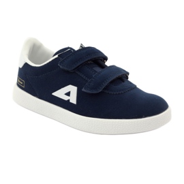 American Club American leather insole sports sneakers navy blue white 1