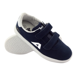 American Club American leather insole sports sneakers navy blue white 3