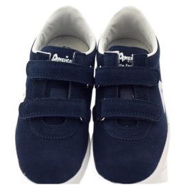 American Club American leather insole sports sneakers navy blue white 4