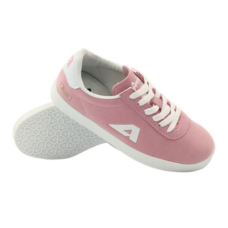American Club American leather insole sports sneakers white pink 3 American Club American leather insole sports sneakers white pink 3