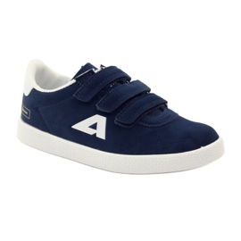 American Club Sporty American leather inlay navy blue white 1