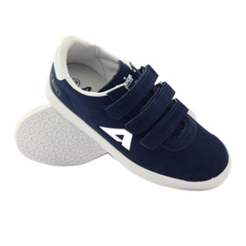 American Club Sporty American leather inlay navy blue white 3