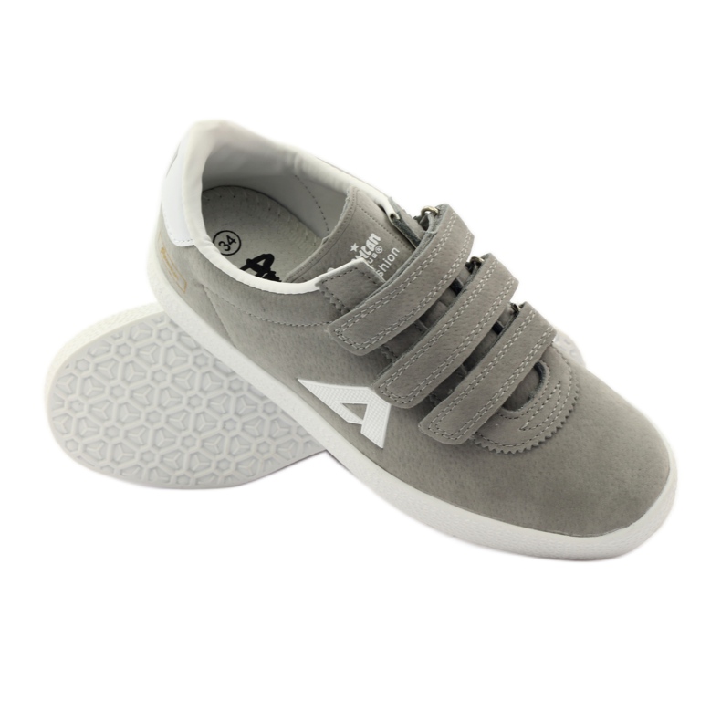 American Club Sporty American leather inlay grey white 3 American Club Sporty American leather inlay grey white 3