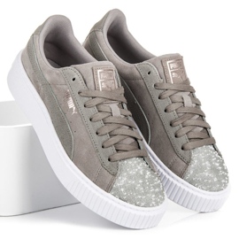 Puma top platform grigie