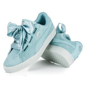 Puma Suede Heart Pebble WN`S blue 2