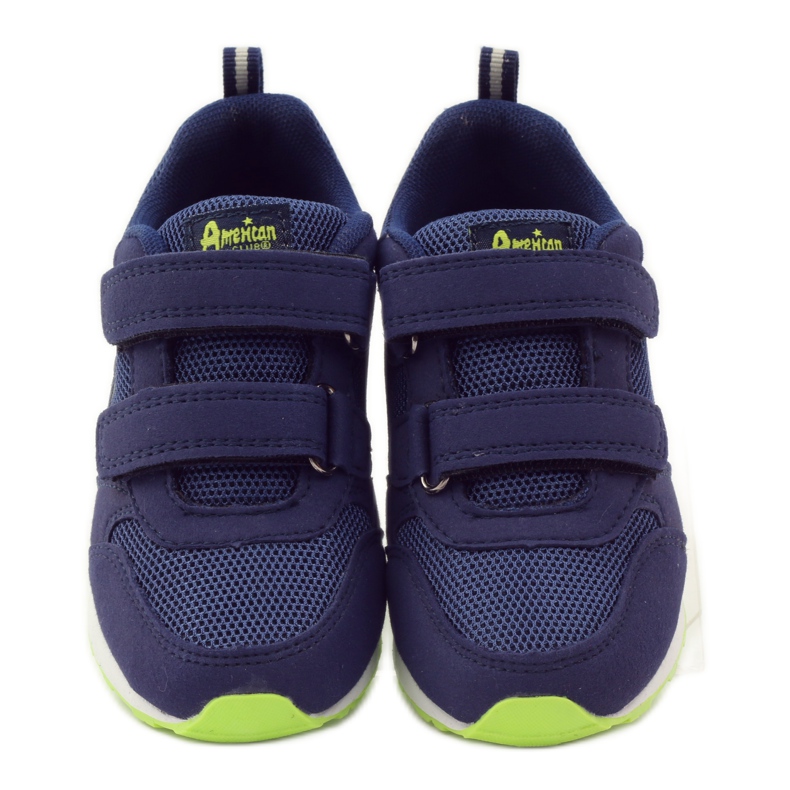 American Club American leather insole sports shoes navy blue green 4 American Club American leather insole sports shoes navy blue green 4