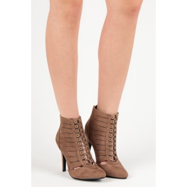 Cm Paris Openwork Booties On A Pin brown 1