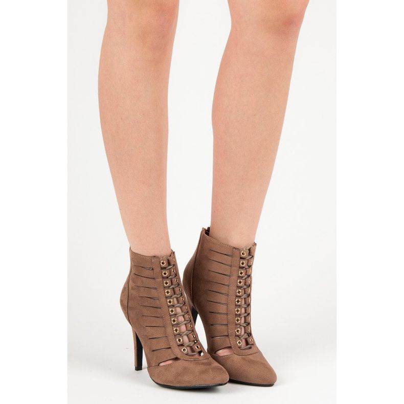 Cm Paris Openwork Booties On A Pin brown 1