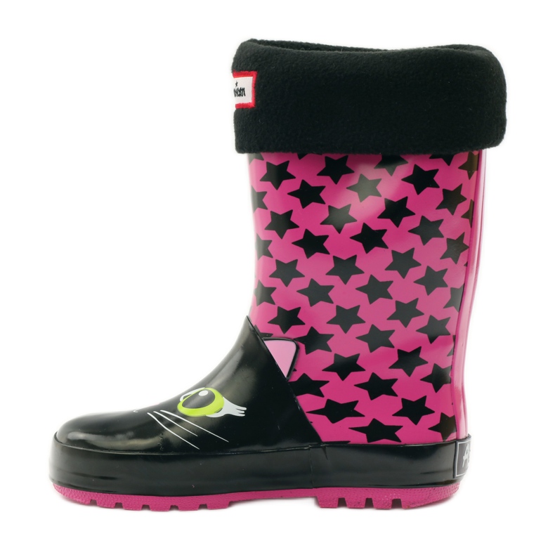 American Club Galoshes sock + American kitty insert pink black 2