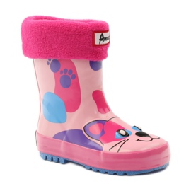 American Club Galoshes sock + American kitty insert pink 1