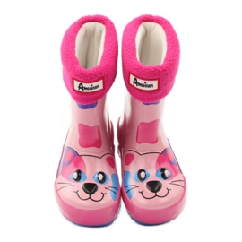American Club Galoshes sock + American kitty insert pink 4