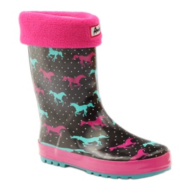 American Club Sock galoshes + American horses insert black green pink 1 American Club Sock galoshes + American horses insert black green pink 1