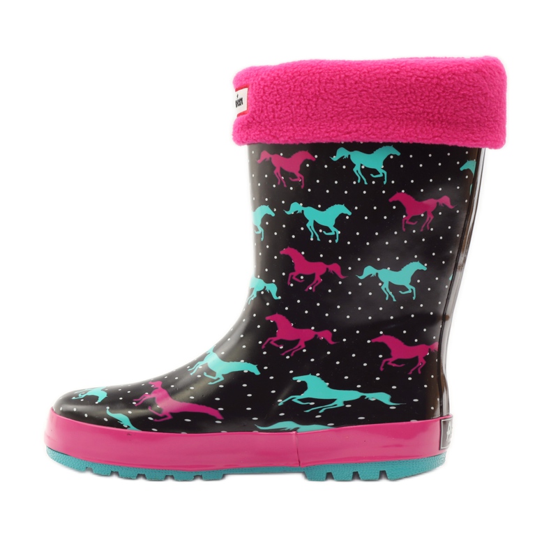 American Club Sock galoshes + American horses insert black green pink 2 American Club Sock galoshes + American horses insert black green pink 2