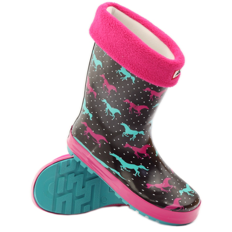 American Club Sock galoshes + American horses insert black green pink 3 American Club Sock galoshes + American horses insert black green pink 3
