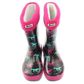 American Club Sock galoshes + American horses insert black green pink 4 American Club Sock galoshes + American horses insert black green pink 4