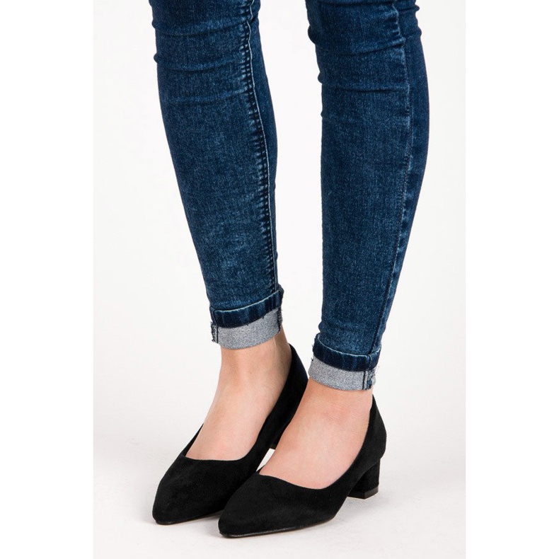 Best Shoes Suede pumps with low heels black 2