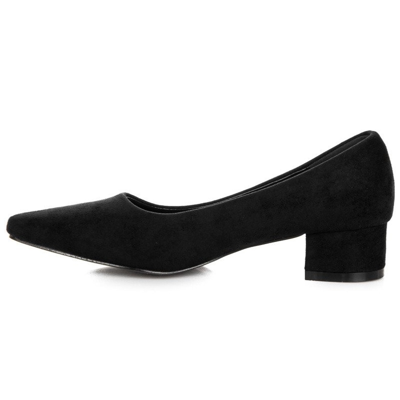 Best Shoes Suede pumps with low heels black 1