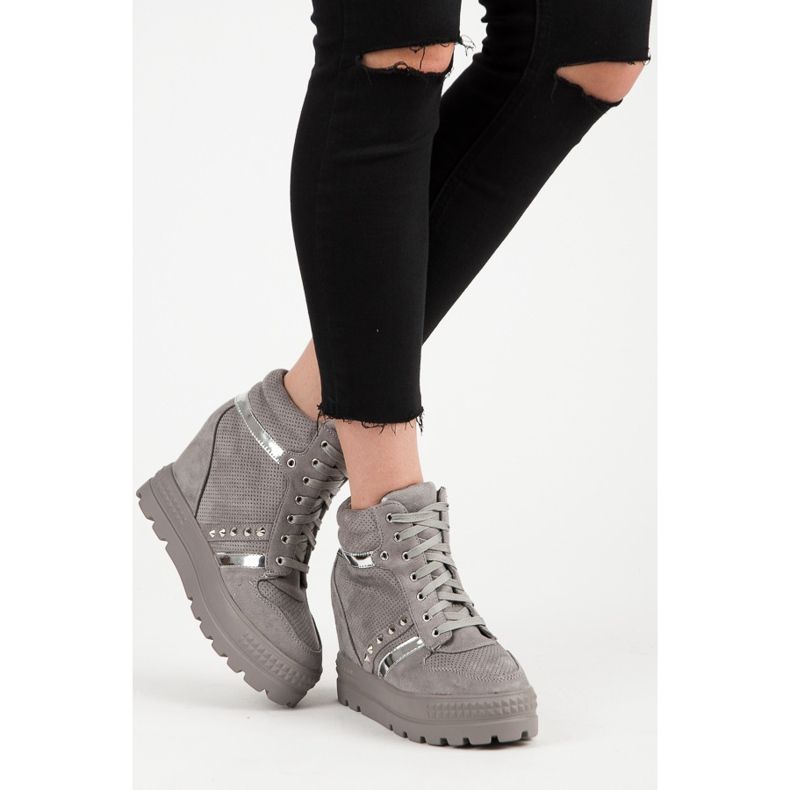 Bestelle Platform sneakers grey 2