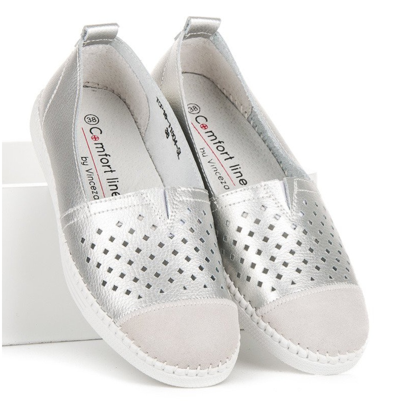 VINCEZA leather slipons grey 1 VINCEZA leather slipons grey 1