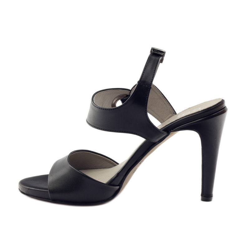 Leather sandals on a heel Edeo 3208 black 2 Leather sandals on a heel Edeo 3208 black 2