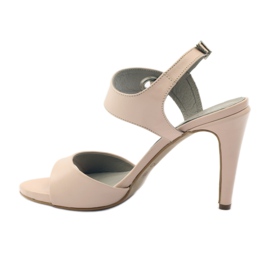 Leather sandals on a pin Edeo 3208 pink 2