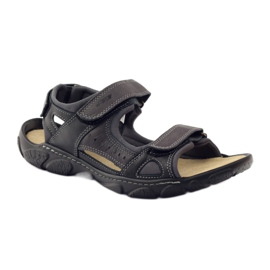 Naszbut 043 velcro leather sandals black grey 1 Naszbut 043 velcro leather sandals black grey 1