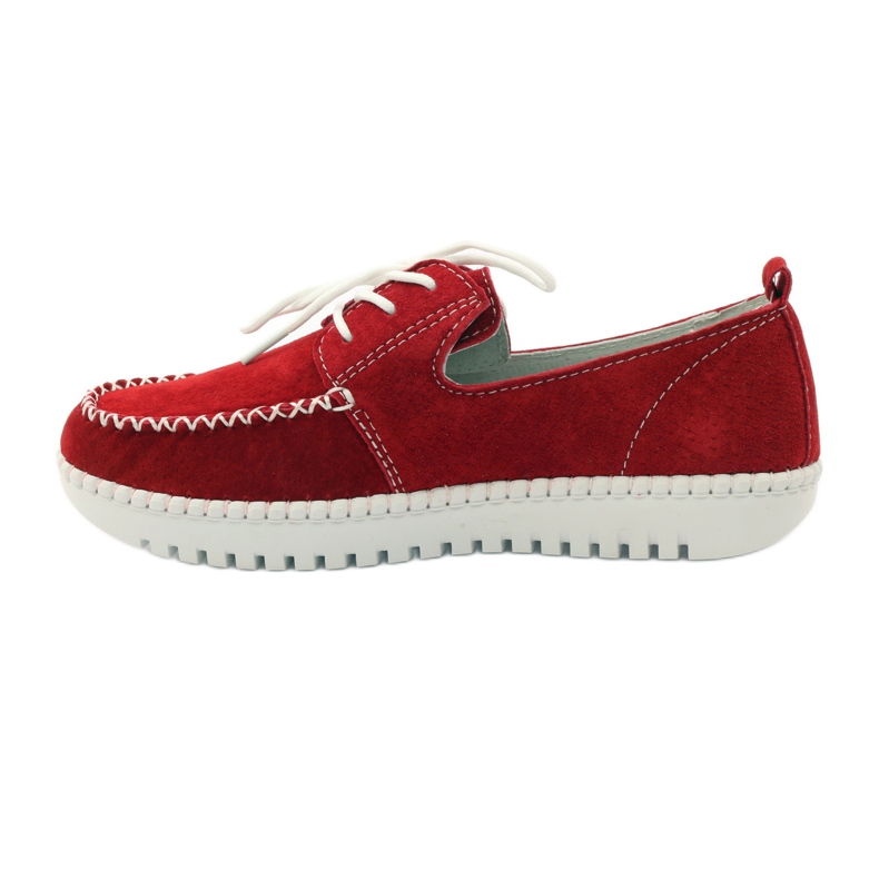 Leather suede creepers Filippo DP020 / 18 RD red 2