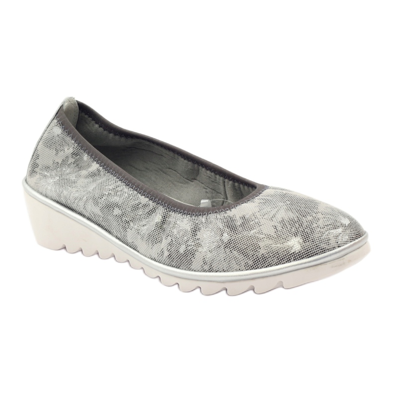 Leather shoes for women loafers Filippo 046 grey 1
